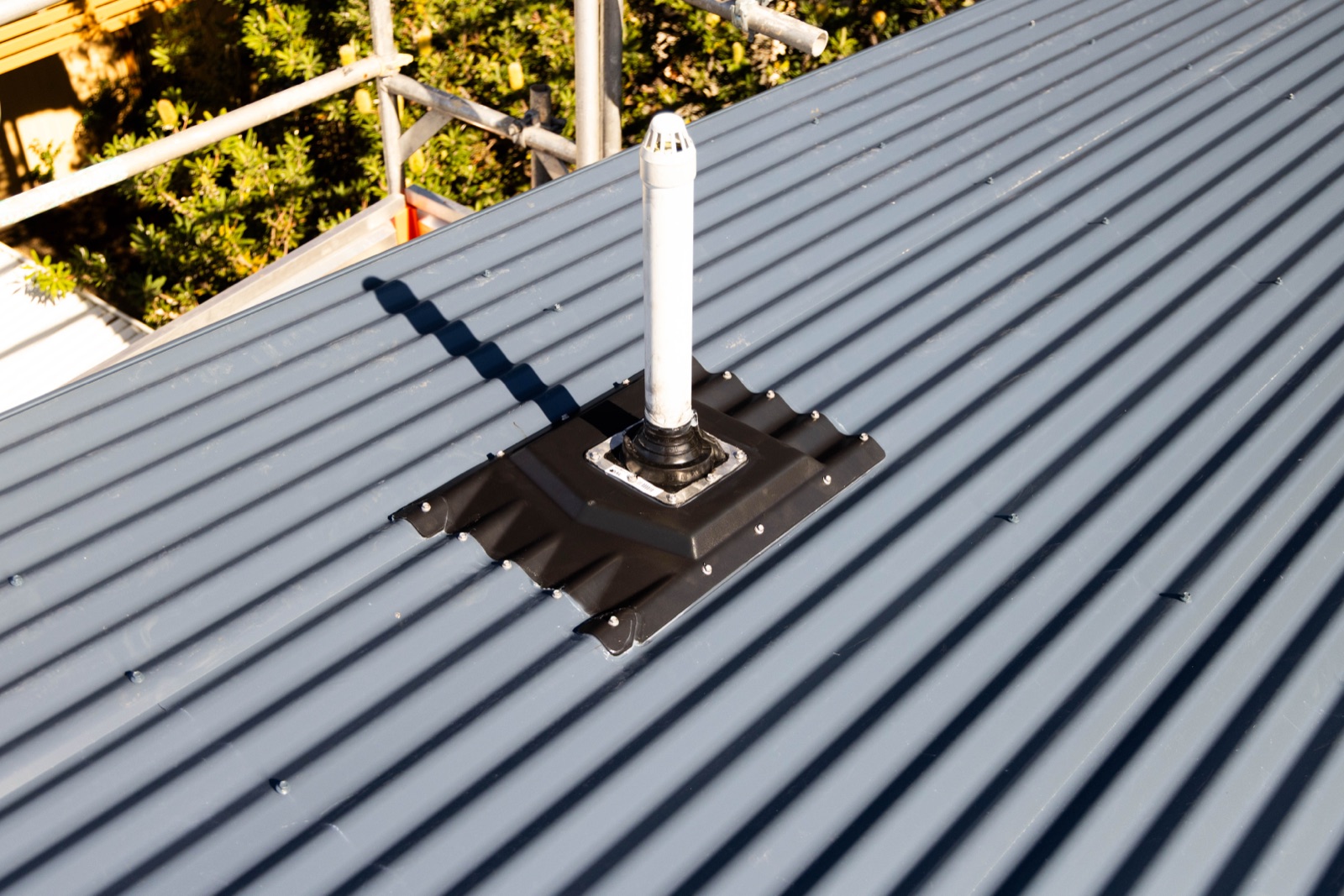 A completed Penenator install seen from another angle on the Bribie Island roof